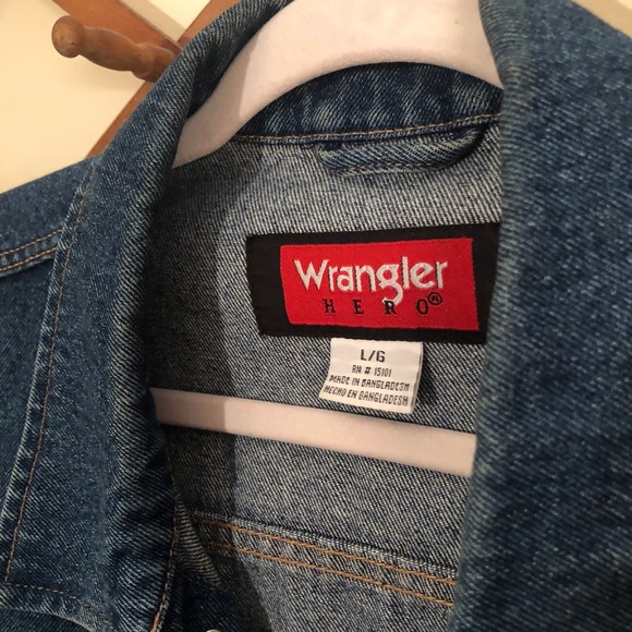 Vintage Wrangler Hero Oversized Denim Jacket L - Picture 5 of 8